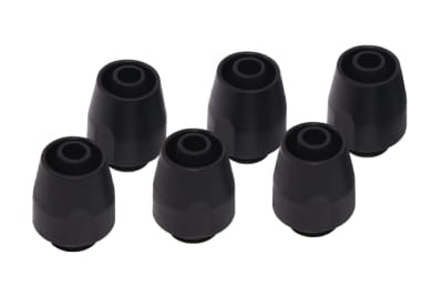 ANS Alphacool HF Anschraubtülle TPV - 12,7/7,6mm Gerade - Black - 6er Kit
